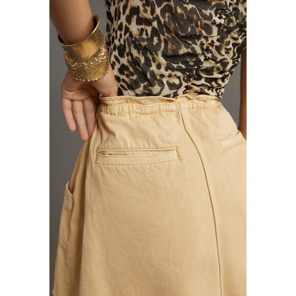 Anthropologie Pilcro Reworked Denim Skater Mini Skirt L - Picture 3 of 4